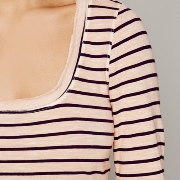 Free People Hard Candy Striped Henley, Sz M - Picture 5 of 5